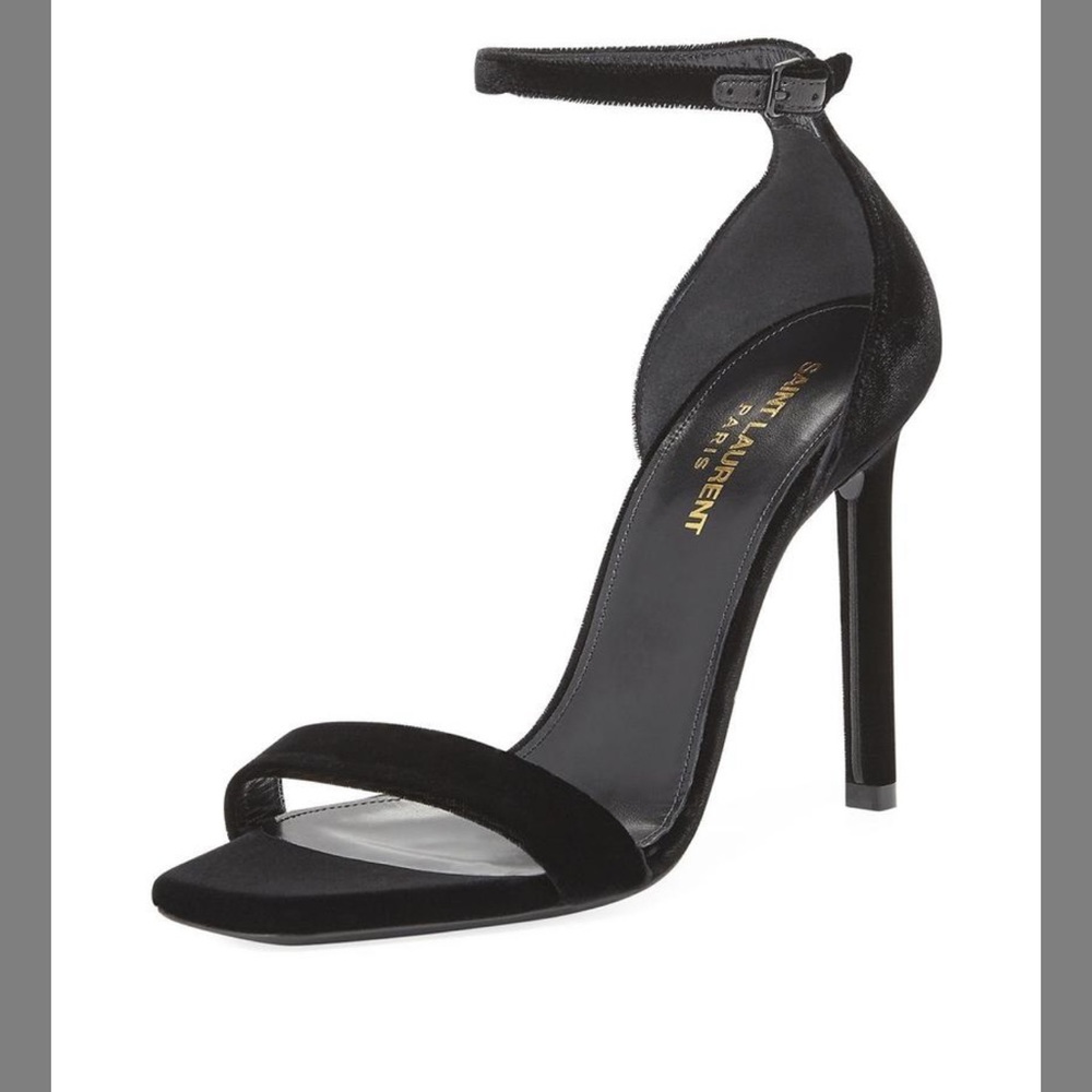 Saint Laurent amber velvet sandal